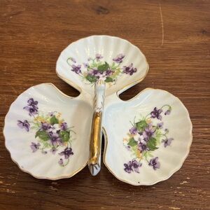 Norcrest Fine China Sweet Violet Clover Dish Vintage